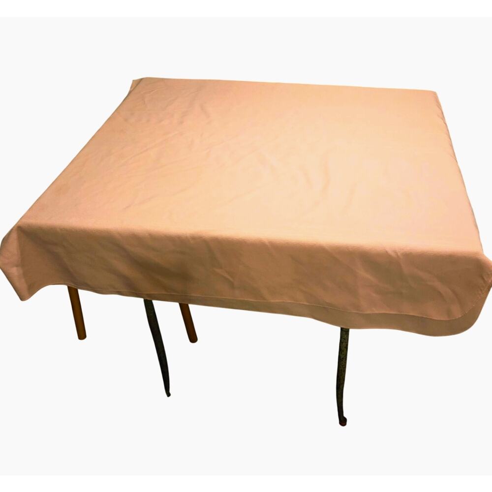 Mauve Dusky Pink Tablecloth 60x100 Cotton Poly Open Weave Design Spring Easter